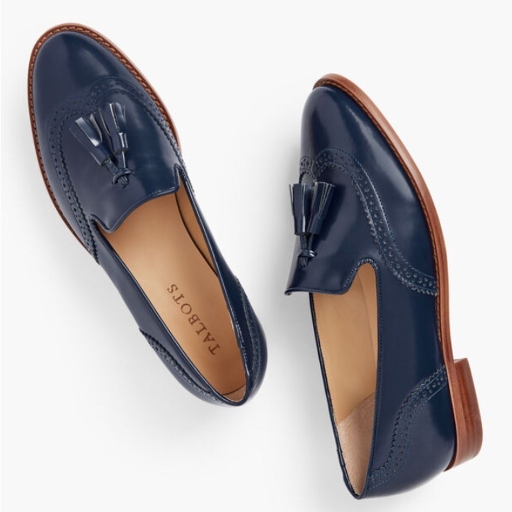 Talbots Tassel Loafers in Navy Blue